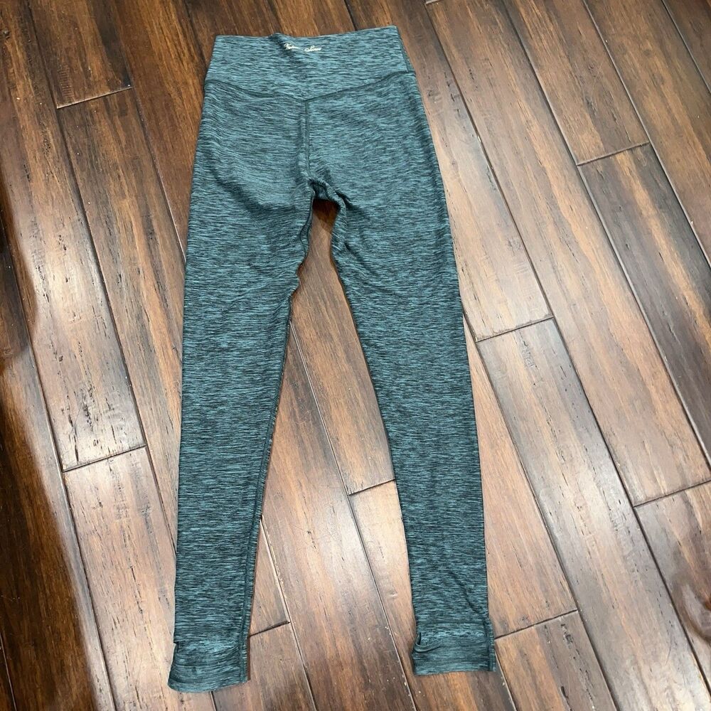 VictoriaS Secret Women High-Rise Compression Leggings Green & Black Pattern M
